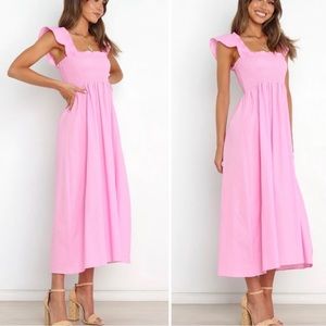 Petal & Pup Genevieve Dress - Pink Squareneck